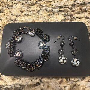 Elegant Black and Silver Jewelry Set
